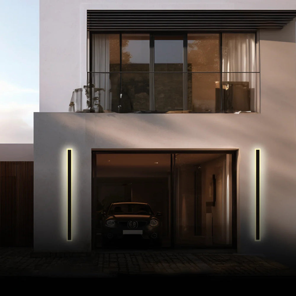 Modern LED Outdoor Wall Light | Waterproof Matte Black