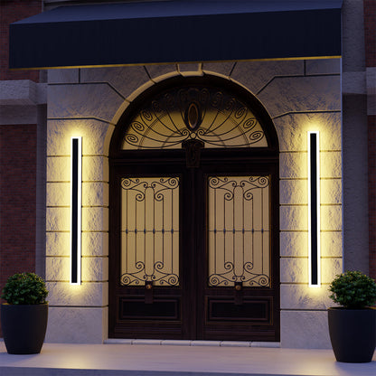 Modern LED Outdoor Wall Light | Waterproof Matte Black