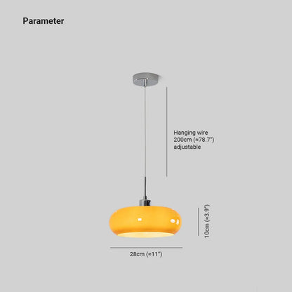 Adjustable Glass Pendant Light In White Or Orange