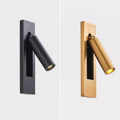 Adjustable Metal Wall Spotlight For Bedroom Black And Gold LED