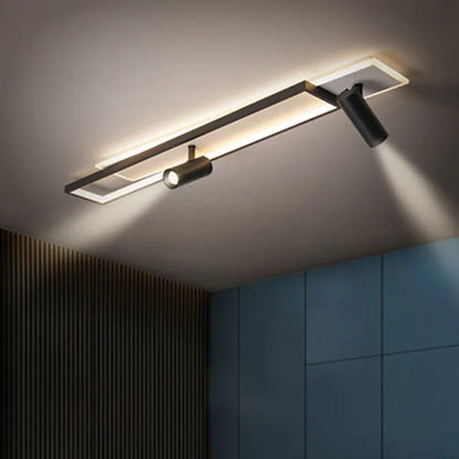 Adjustable Double Panel Ceiling Spotlight Matte Black