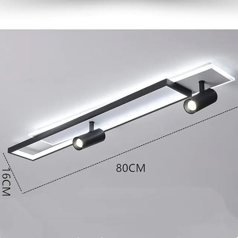 Adjustable Double Panel Ceiling Spotlight Matte Black