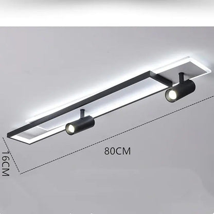 Adjustable Double Panel Ceiling Spotlight Matte Black