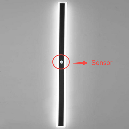 Modern LED Outdoor Wall Light | Waterproof Matte Black
