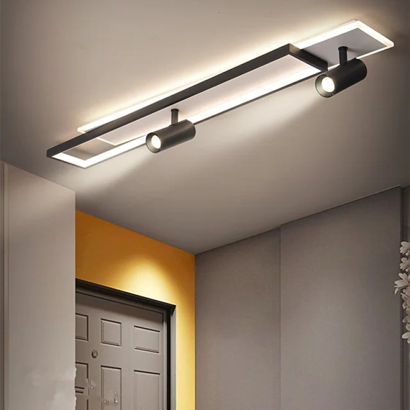 Adjustable Double Panel Ceiling Spotlight Matte Black