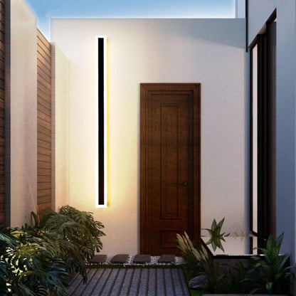 Modern LED Outdoor Wall Light | Waterproof Matte Black