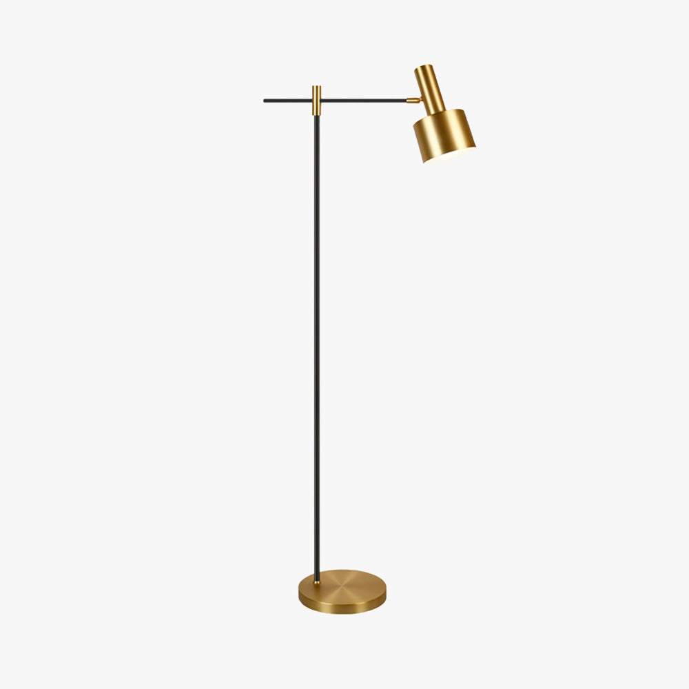 Curved Floor Lamp With Frosted Glass And Metal Base