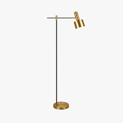 Curved Floor Lamp With Frosted Glass And Metal Base