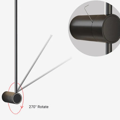 Adjustable Minimalist Linear Outdoor Wall Light Black