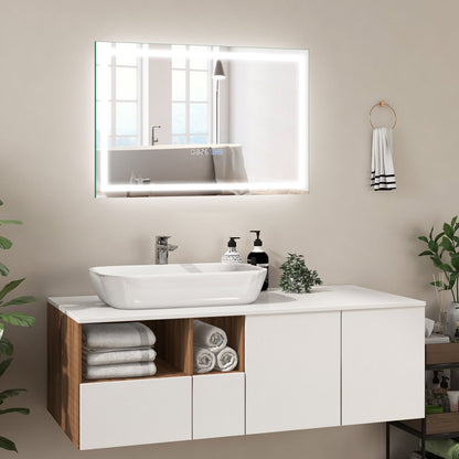Premium LED Bathroom Mirror – Anti-Fog Smart Touch 75 x 50cm