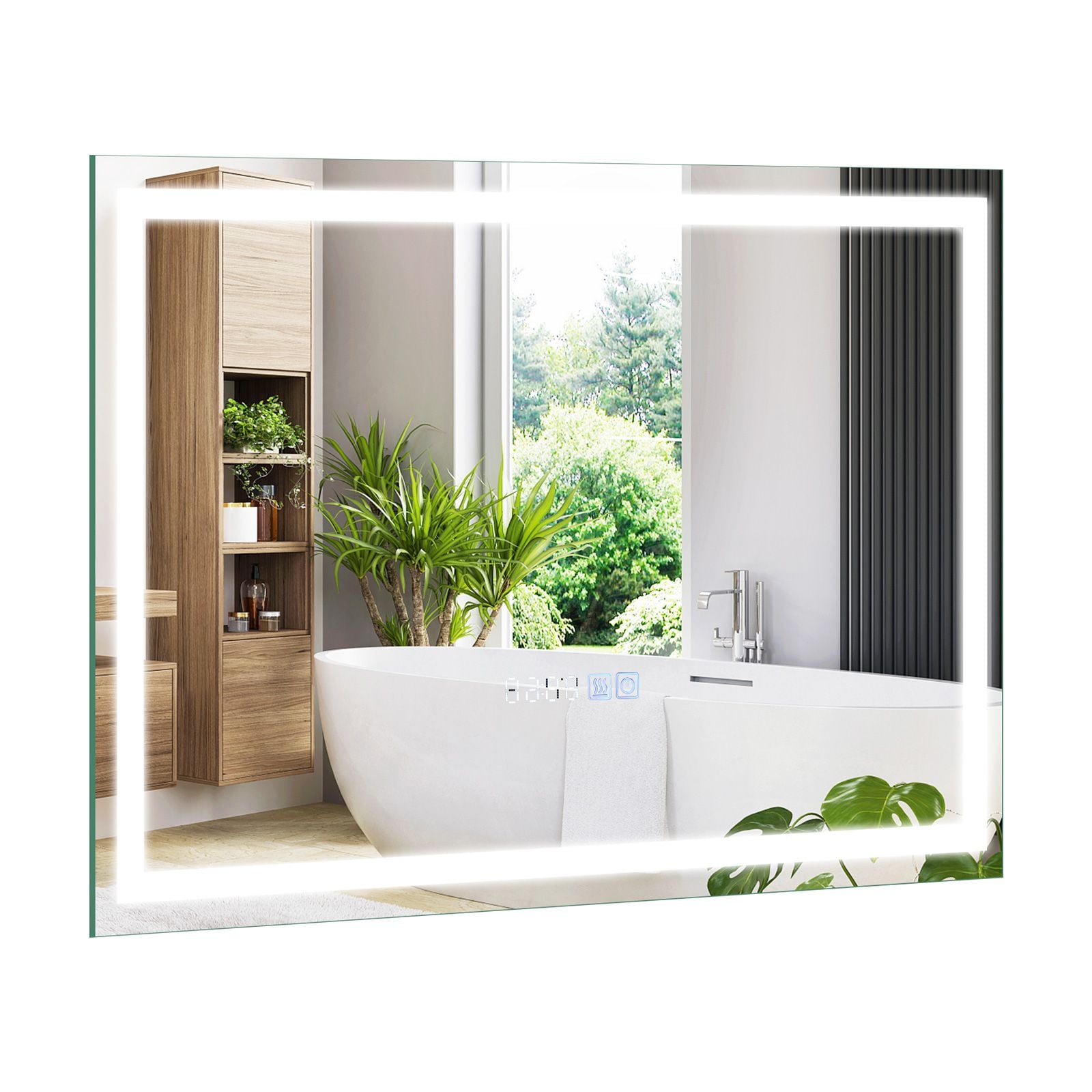Premium LED Bathroom Mirror – Anti-Fog Smart Touch 75 x 50cm