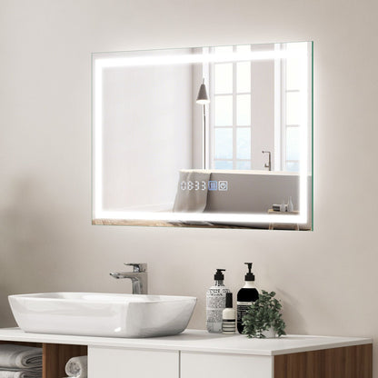 Premium LED Bathroom Mirror – Anti-Fog Smart Touch 75 x 50cm