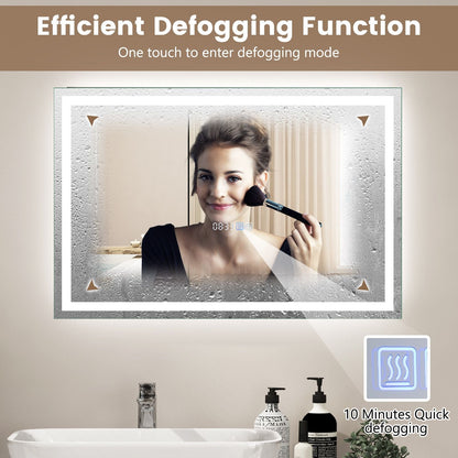 Premium LED Bathroom Mirror – Anti-Fog Smart Touch 75 x 50cm