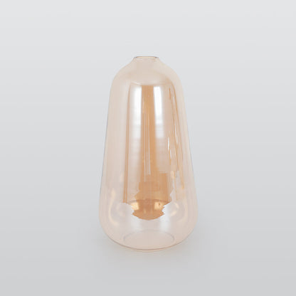 Adjustable Amber Glass Pendant Light For Soft Ambience