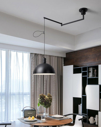 Adjustable Metal Pendant Light for Focused Illumination