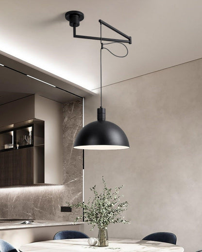 Adjustable Metal Pendant Light for Focused Illumination