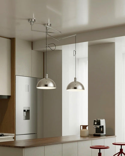 Adjustable Metal Pendant Light for Focused Illumination