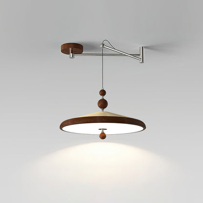 Adjustable Arm Pendant Light With Integrated LED For Focus