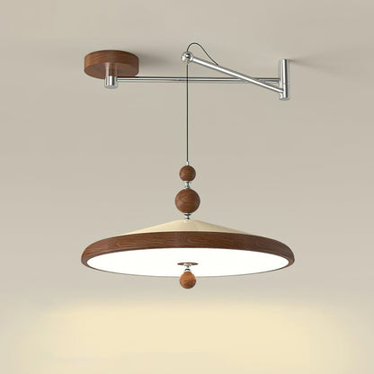 Adjustable Arm Pendant Light With Integrated LED For Focus