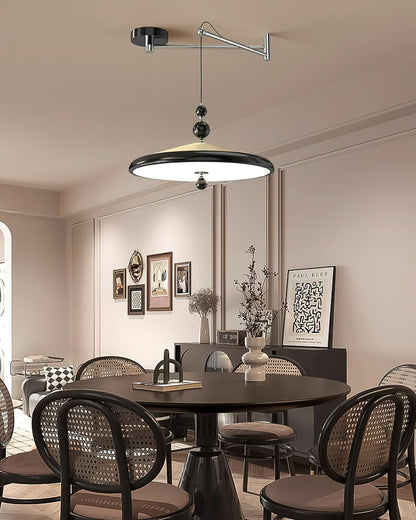Adjustable Arm Pendant Light With Integrated LED For Focus