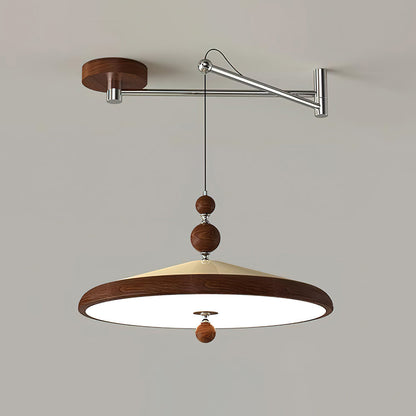 Adjustable Arm Pendant Light With Integrated LED For Focus