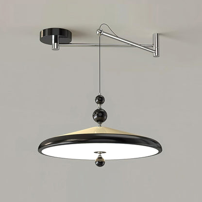 Adjustable Arm Pendant Light With Integrated LED For Focus