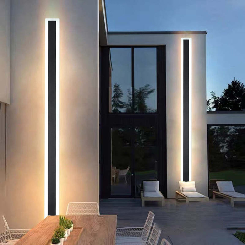 Modern LED Outdoor Wall Light | Waterproof Matte Black