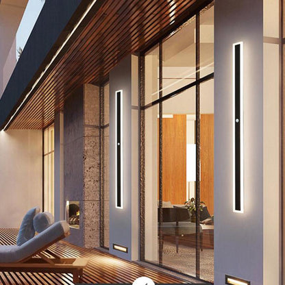 Modern LED Outdoor Wall Light | Waterproof Matte Black