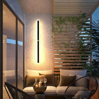 Modern LED Outdoor Wall Light | Waterproof Matte Black