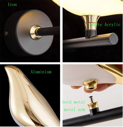 Nordic Bird LED Wall Light – Luxury Modern Decorative Sconce