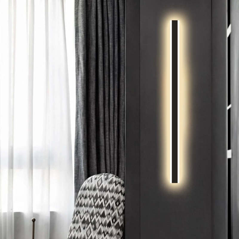 Modern LED Outdoor Wall Light | Waterproof Matte Black