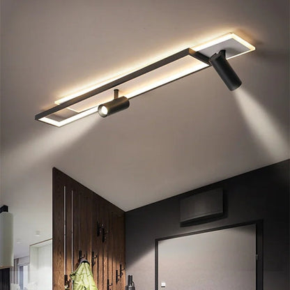 Adjustable Double Panel Ceiling Spotlight Matte Black