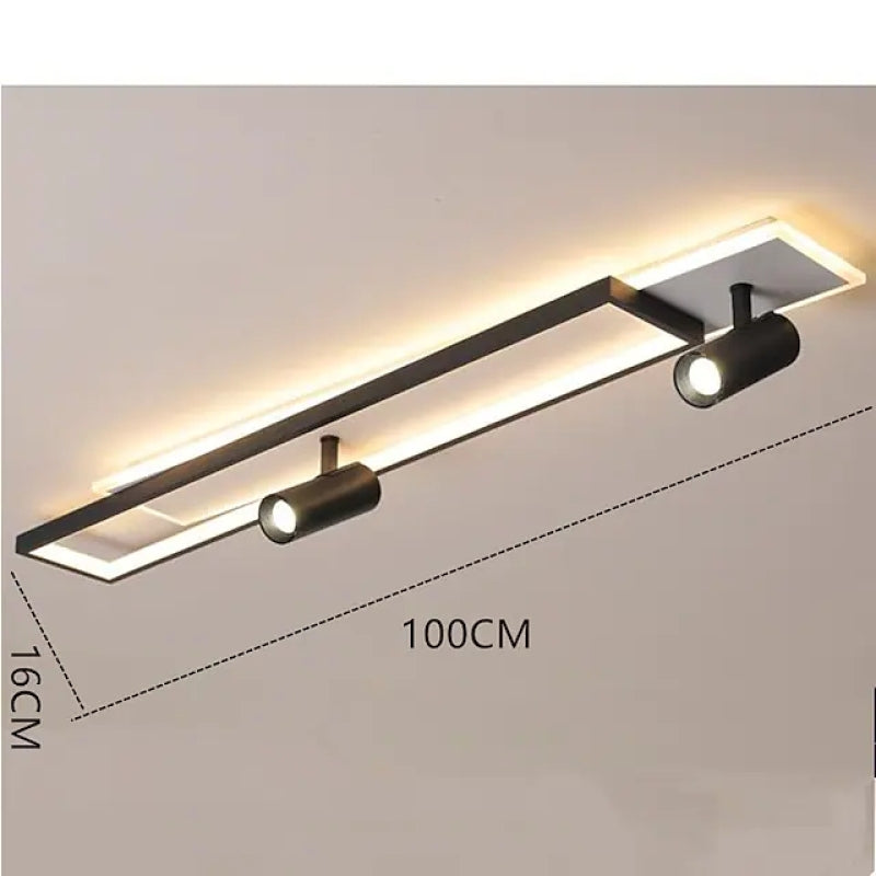 Adjustable Double Panel Ceiling Spotlight Matte Black