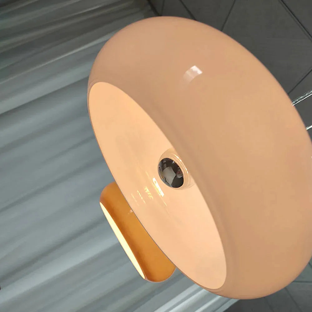 Adjustable Glass Pendant Light In White Or Orange